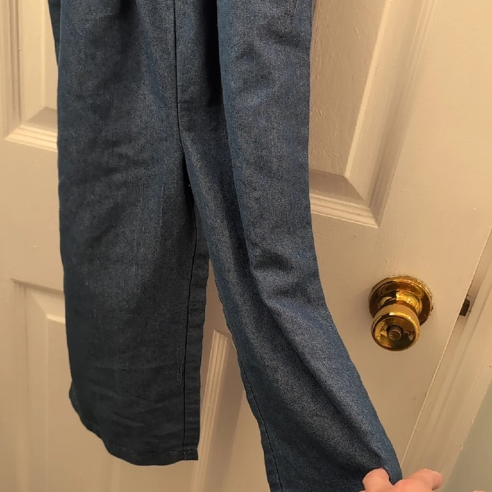 Vince Camuto Denim Blue Puff Sleeve Romper - Picture 5 of 7